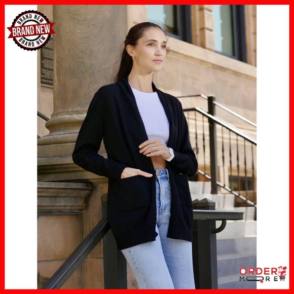 Long Cardigan Sweater Lightweight Open Front Duster Knit with Pockets - Picture 7 of 7